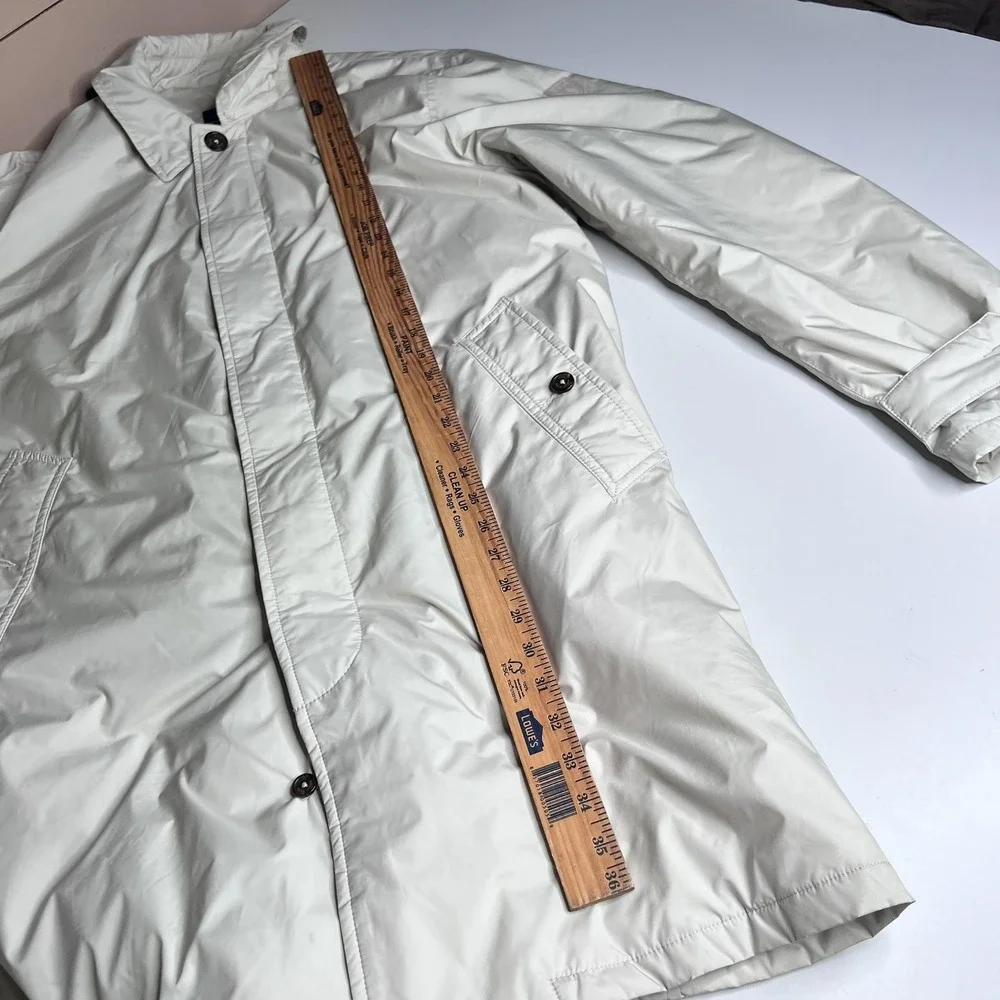 Polo Ralph Lauren Coat Mens XL White Insulated Rain Performance Mid Length‎